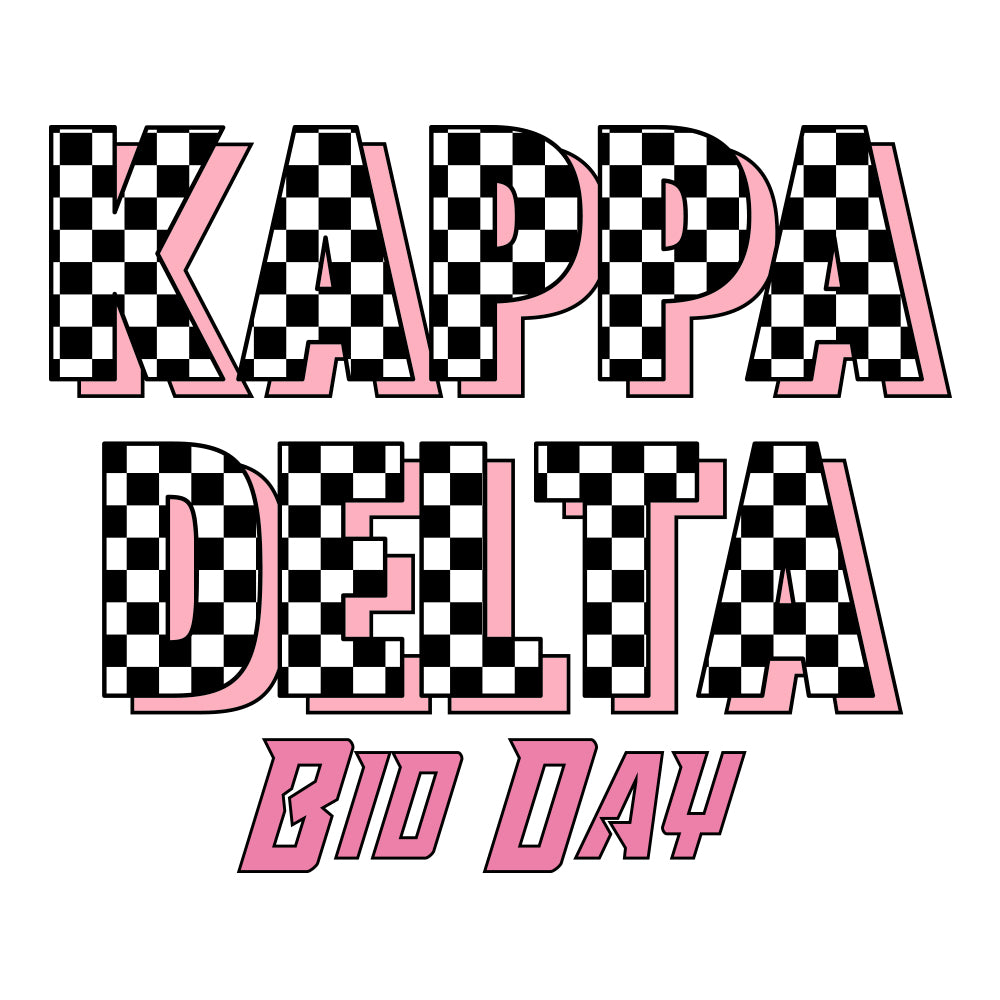Kappa Delta Race Car Bid Day Design