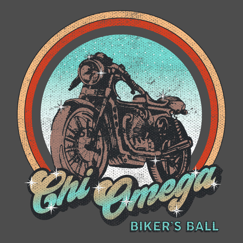 Chi Omega Biker's Ball Boho Design