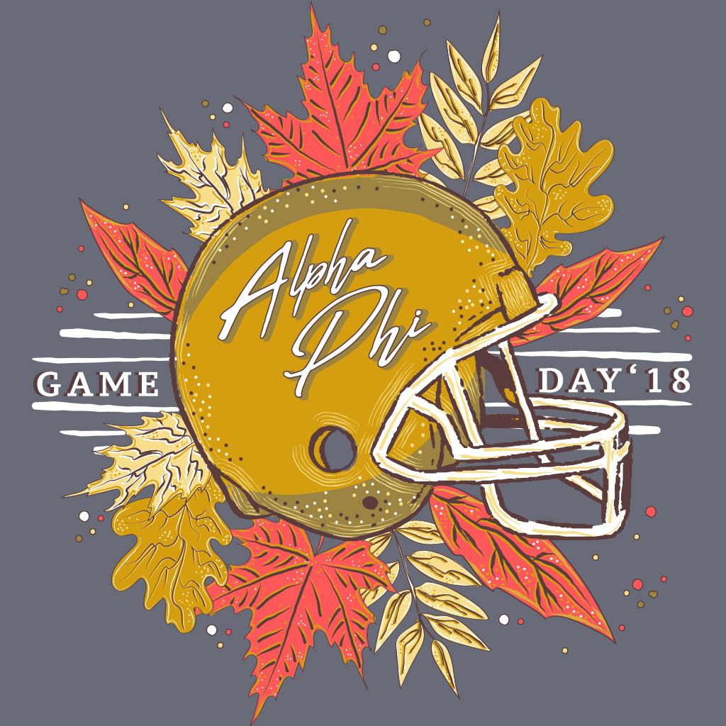 alabama football helmet graphic Alpha Phi Southern Fall Football Helmet Design – College Hill