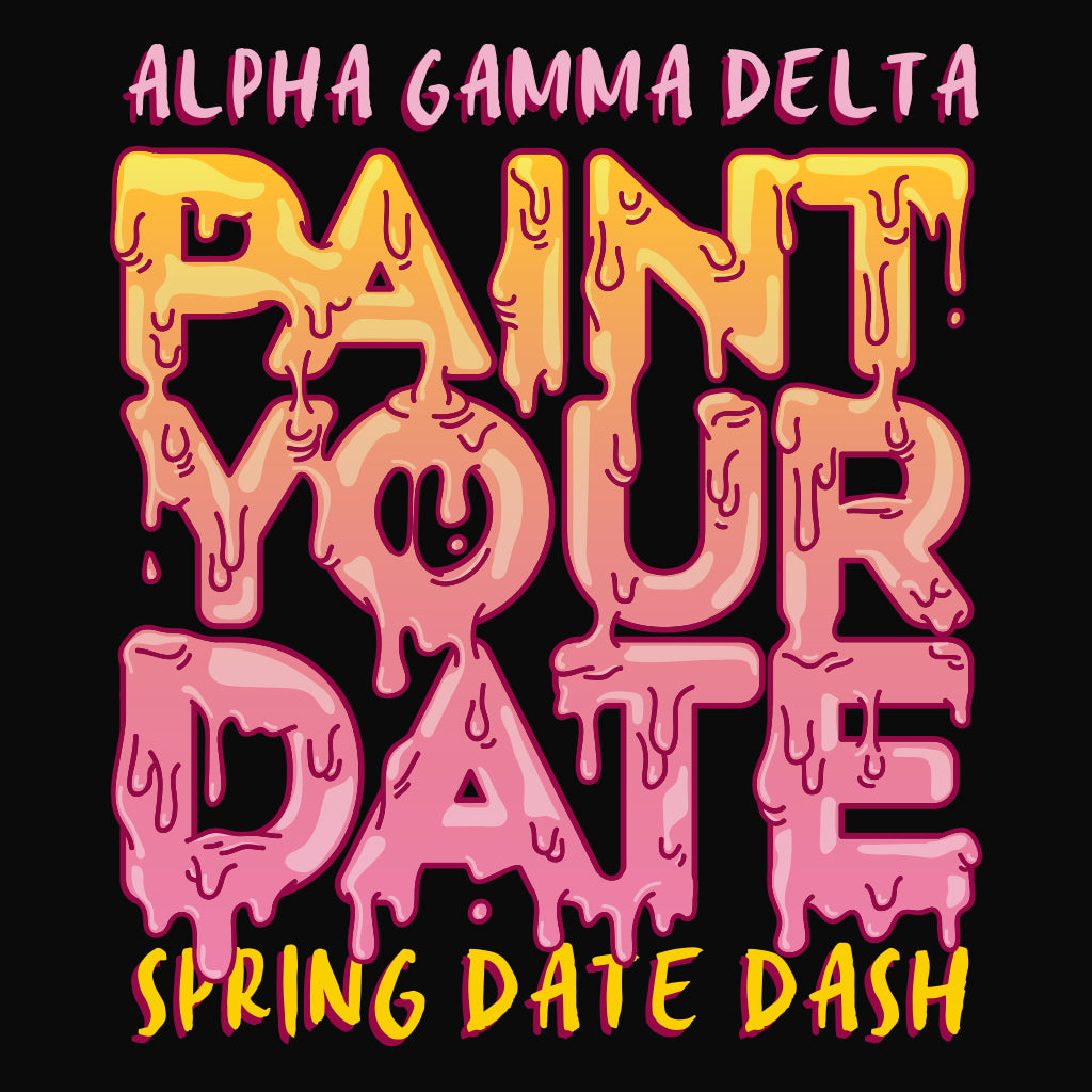 Alpha Gamma Delta Paint Your Date Design