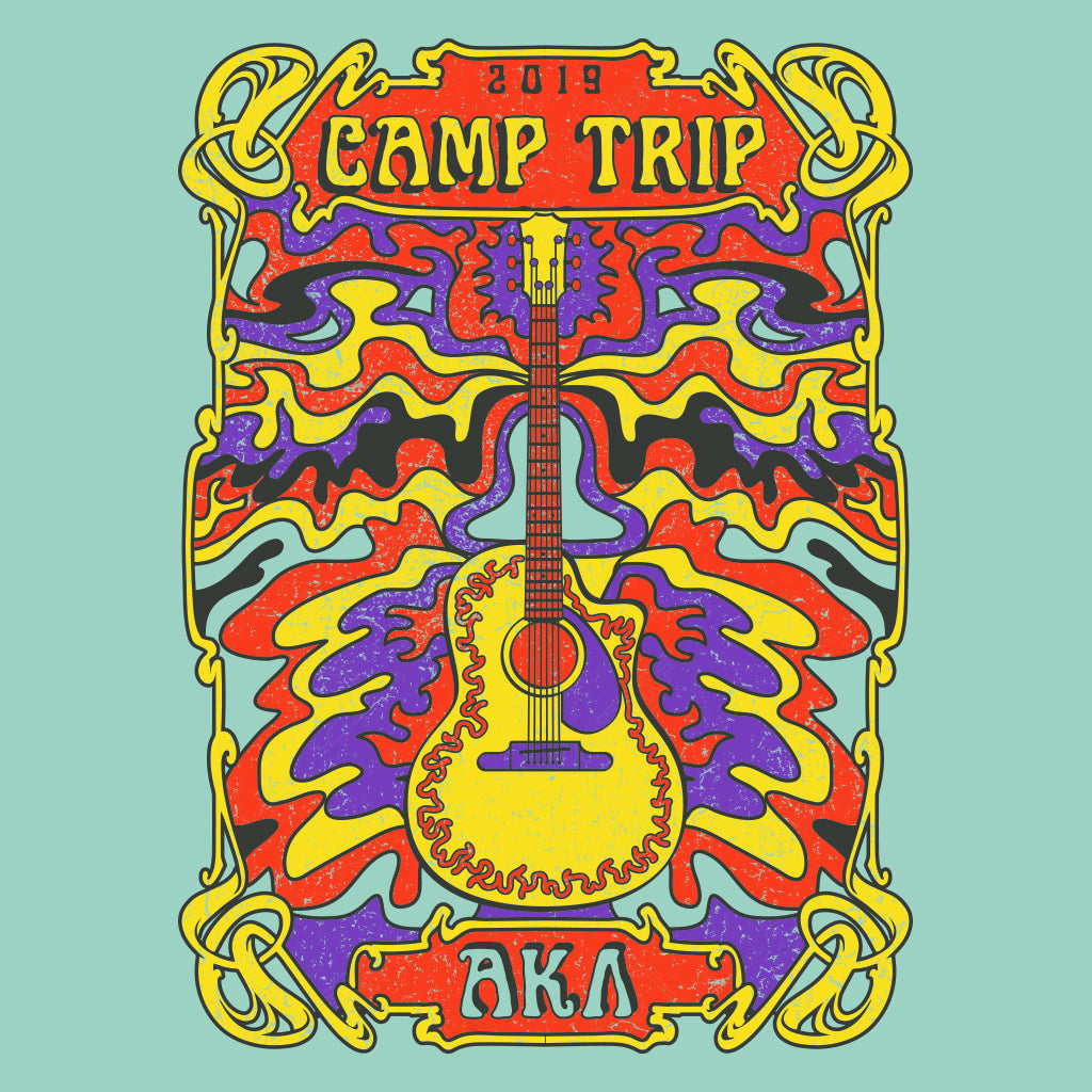 Alpha Kappa Lambda Groovy Camp Trip Design