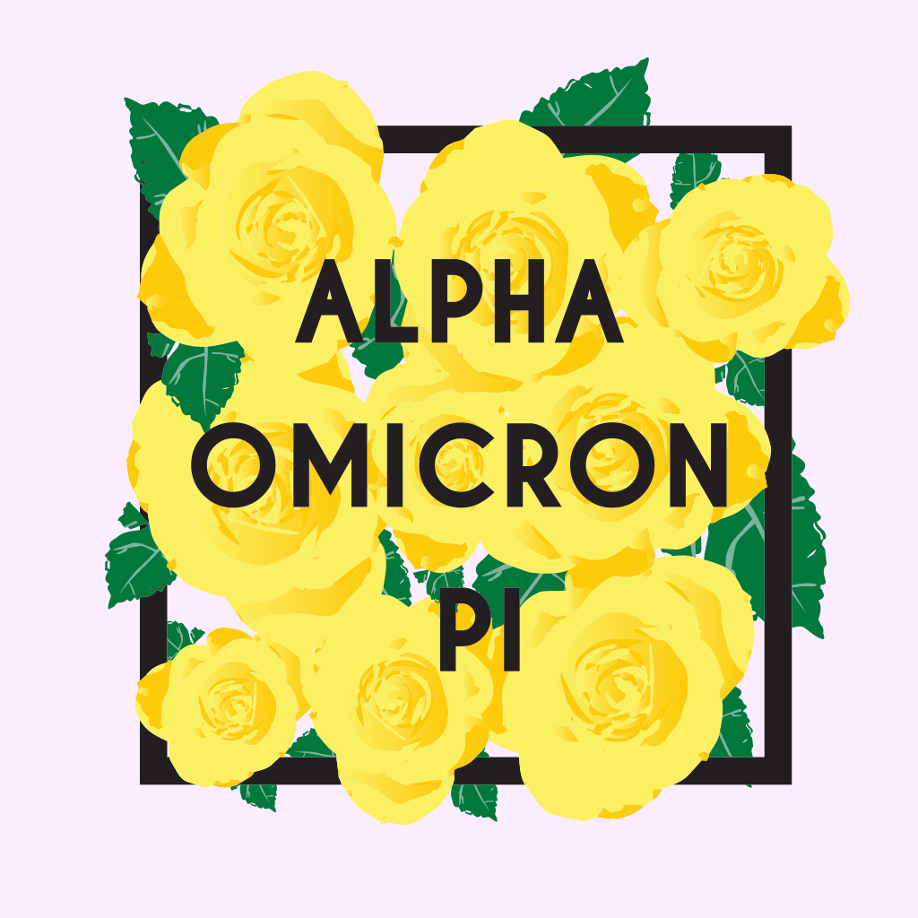 Alpha Omicron Pi Box Floral Design