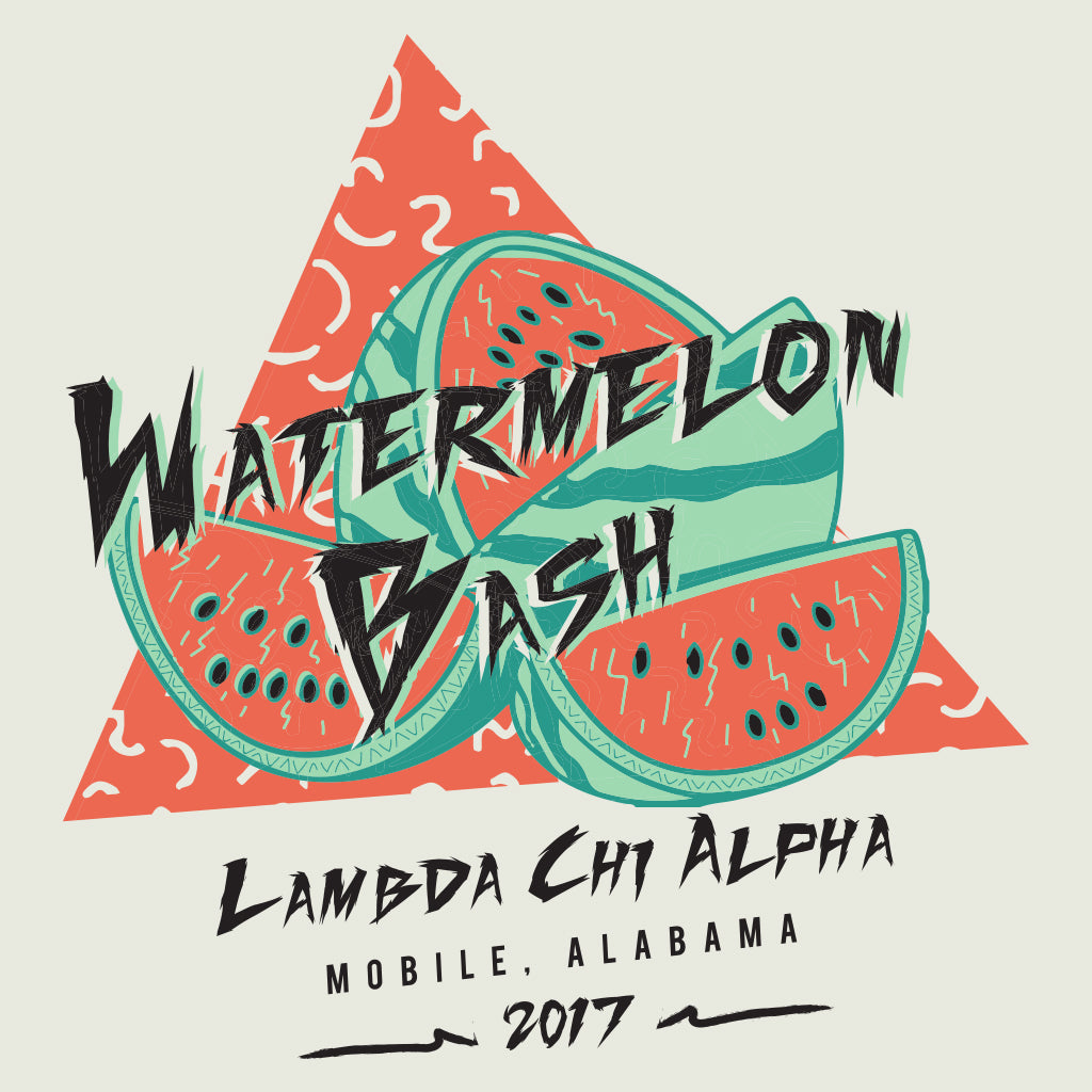 Lambda Chi Alpha Watermelon Bash Retro Design