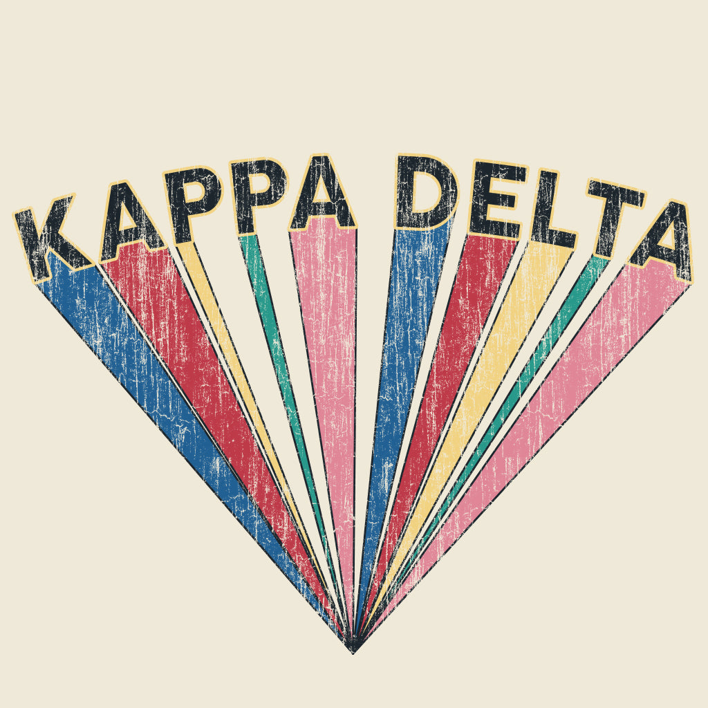 Kappa Delta Retro Rainbow PR Design