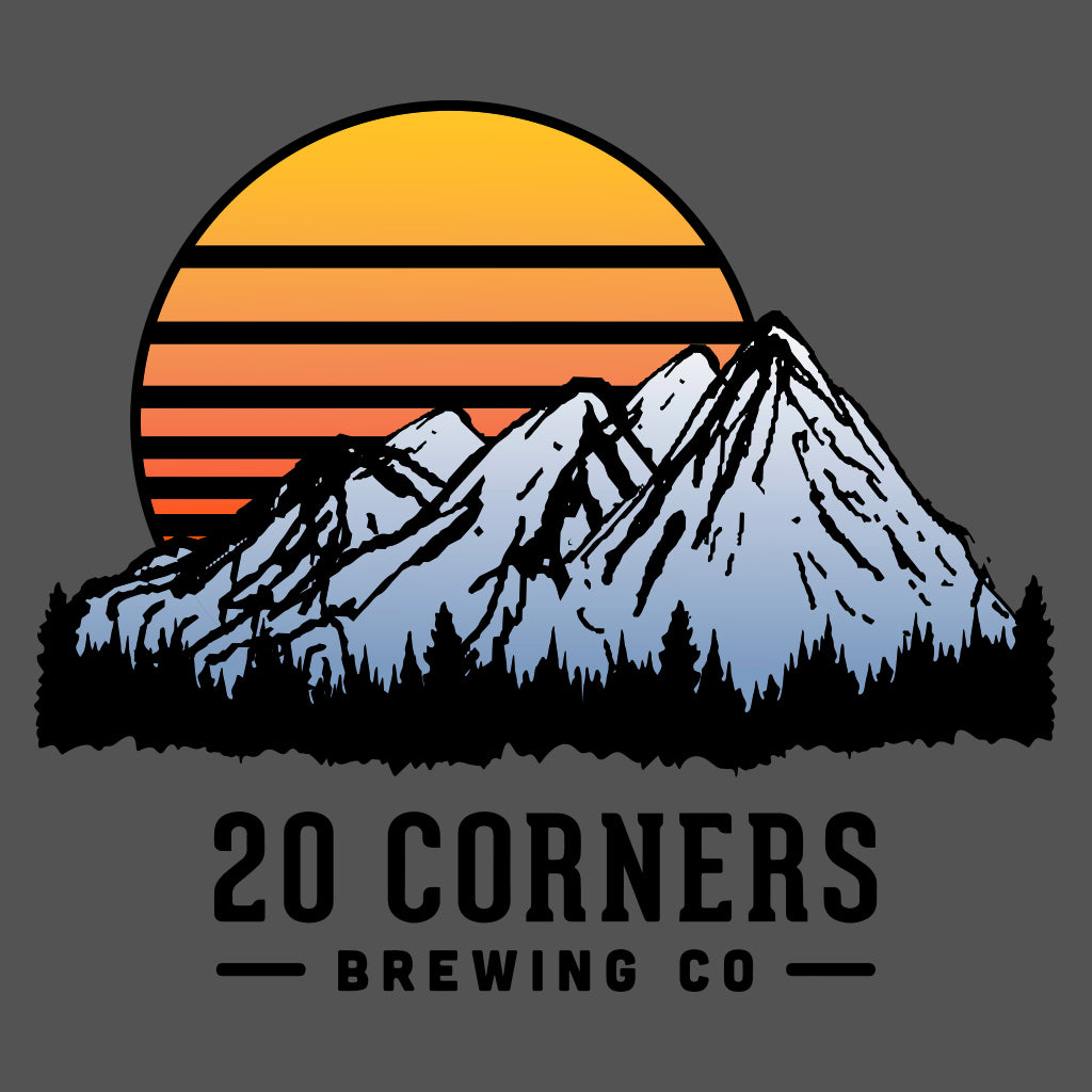 20 Corners Tees Mountain Sunset Design