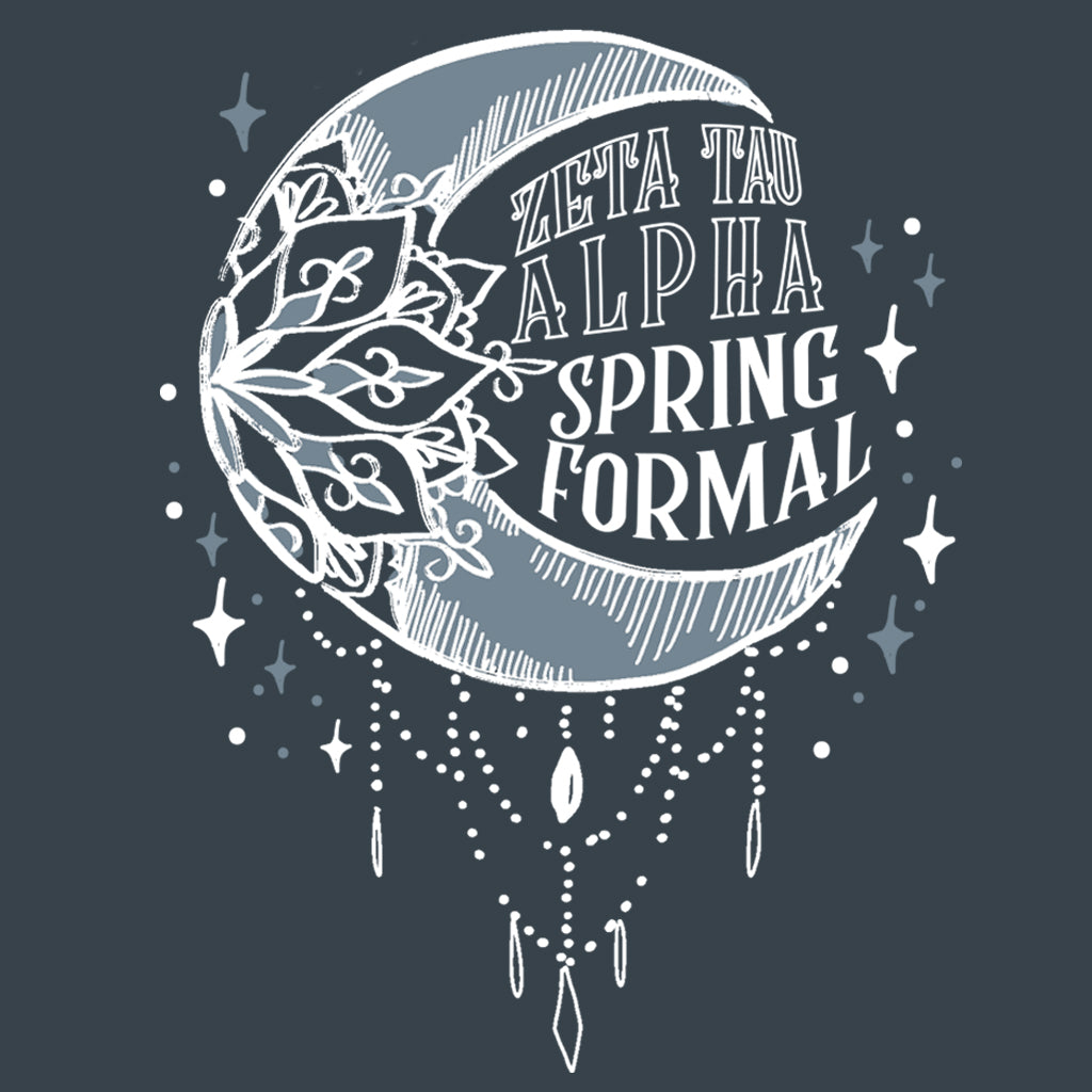 Zeta Tau Alpha Boho Moon Spring Formal