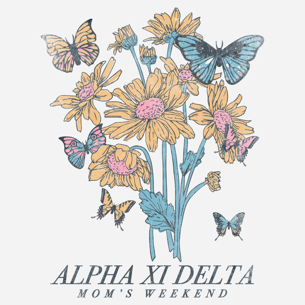 Alpha Xi Delta Floral Mom's Weekend Design