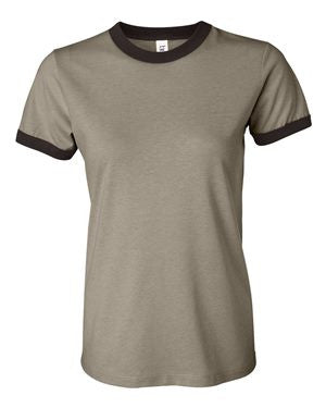 Bella + Canvas  Women's Heather Jersey Ringer Tee 6050 (Available in 4 Colors)