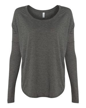 Bella + Canvas Women's Flowy Long Sleeve Tee with 2x1 Sleeves 8852 (Available in 6 Colors)