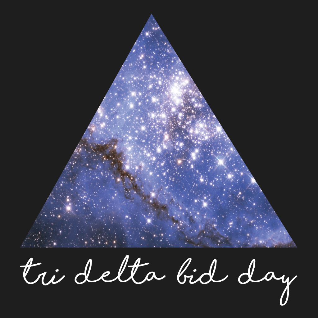 Tri Delta Galaxy Bid Day Design