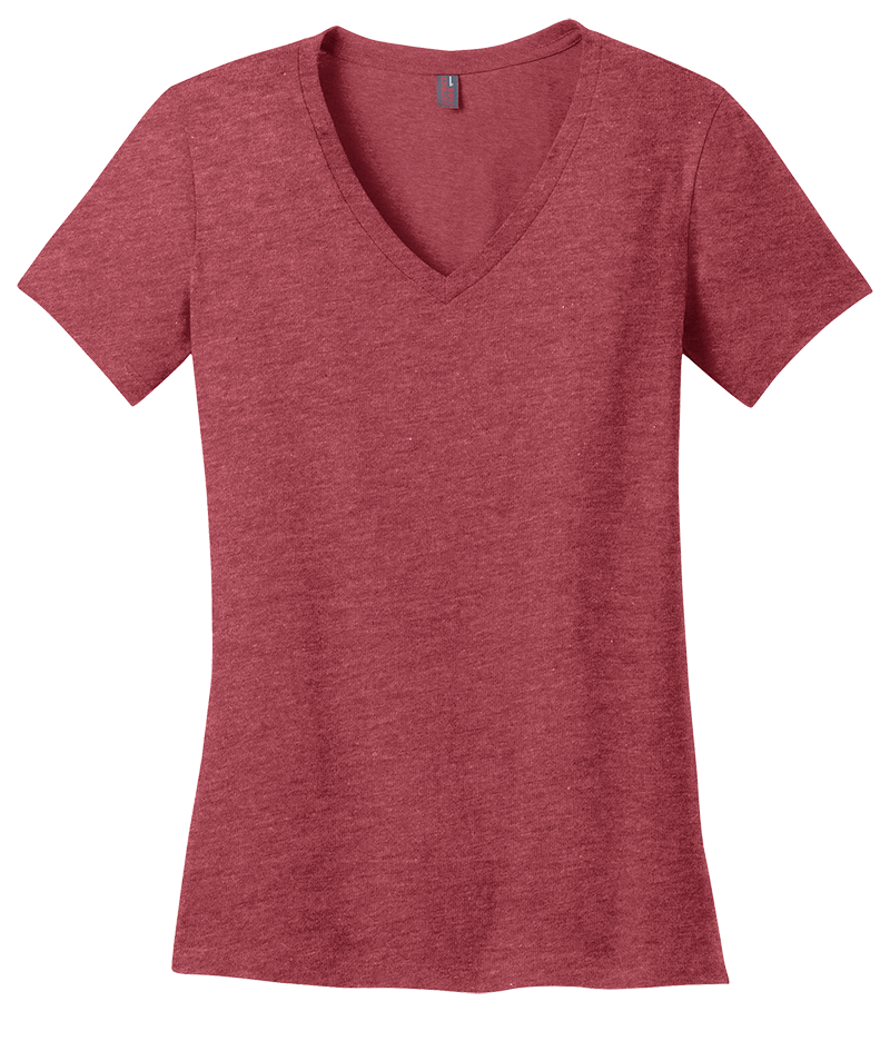 District Made DM1170L Ladies Perfect Weight V-Neck  (Available in 11 Colors)