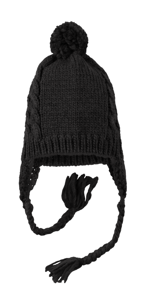 District Cabled Beanie with Pom