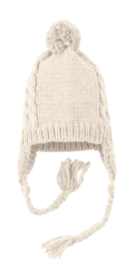 District Cabled Beanie with Pom