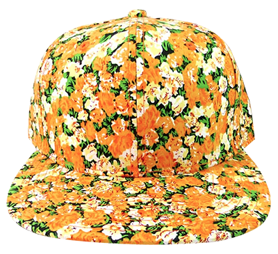 Orange Blossom Floral Snapback