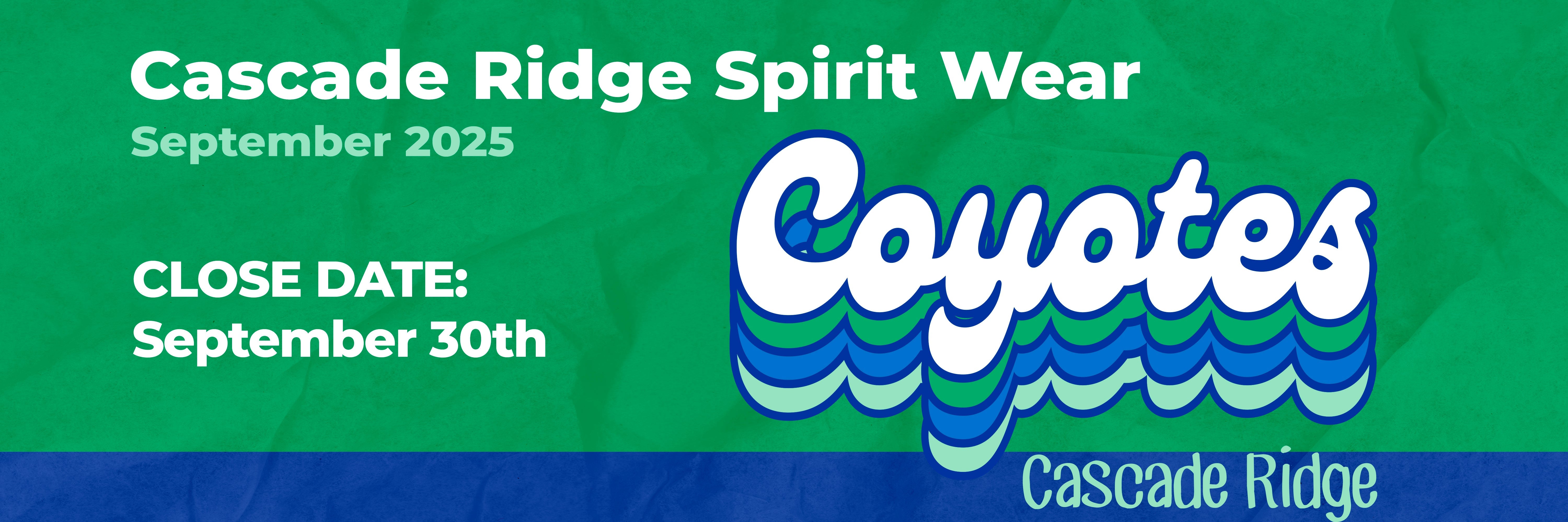 Cascade Ridge Logo Cascade Ridge Pop Up – College Hill