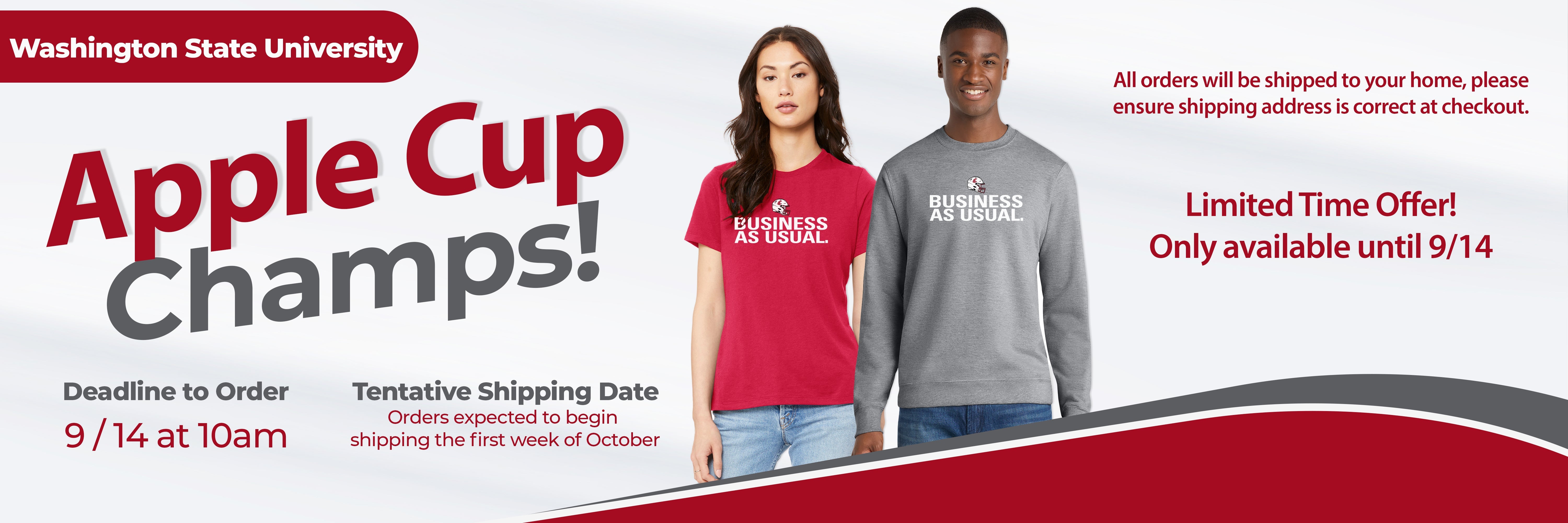 Washington State University Apple Cup Apparel
