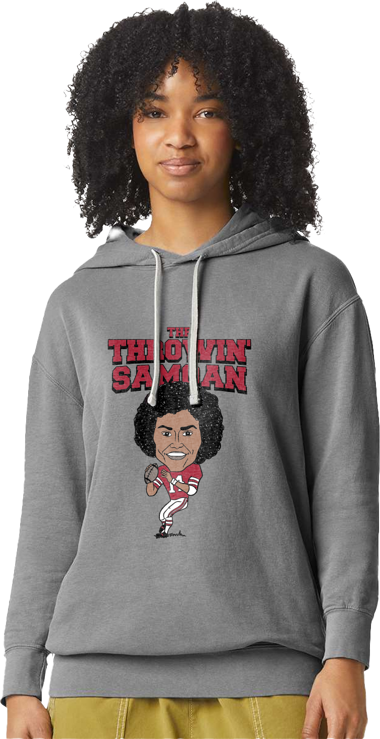 Throwin Samoan Merchandise Winter 2025 - Comfort Colors Hooded Sweatshirt