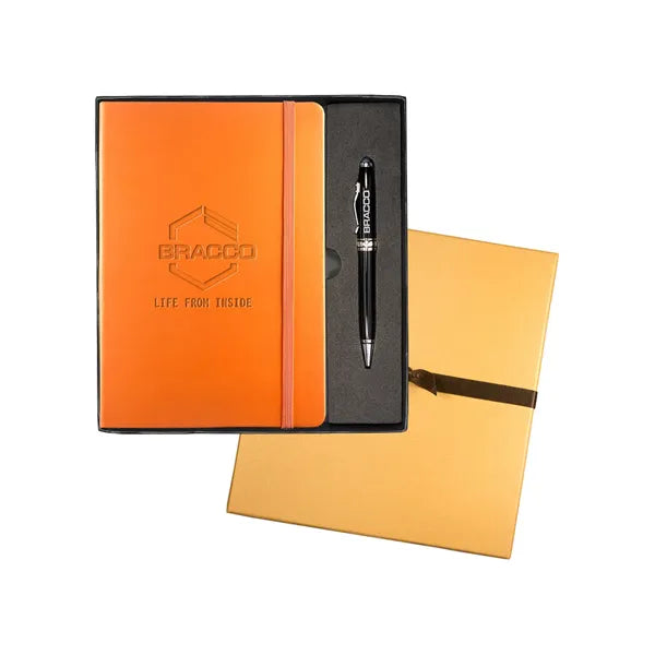 Leeman Tuscany™ Journal And Executive Stylus Pen Set