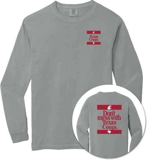 Washington State University Alumni Association Texas Merchandise Fall 2026 - Long Sleeve Tee (Texas Design)
