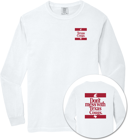 Washington State University Alumni Association Texas Merchandise Fall 2026 - Long Sleeve Tee (Texas Design)