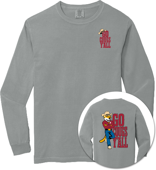 Washington State University Alumni Association Texas Merchandise Fall 2026 - Long Sleeve Tee (Go Cougs Design)