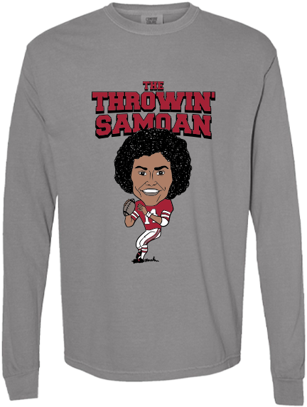 Throwin Samoan Merchandise Winter 2025 - Comfort Colors Long Sleeve T-Shirt