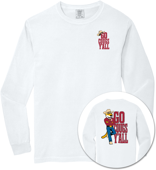 Washington State University Alumni Association Texas Merchandise Fall 2026 - Long Sleeve Tee (Go Cougs Design)
