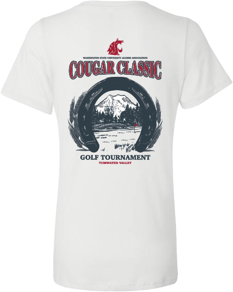 Washington State University Alumni Association Tumwater Cougar Classic Golf Tournament Summer 2026 - Women's V-Neck