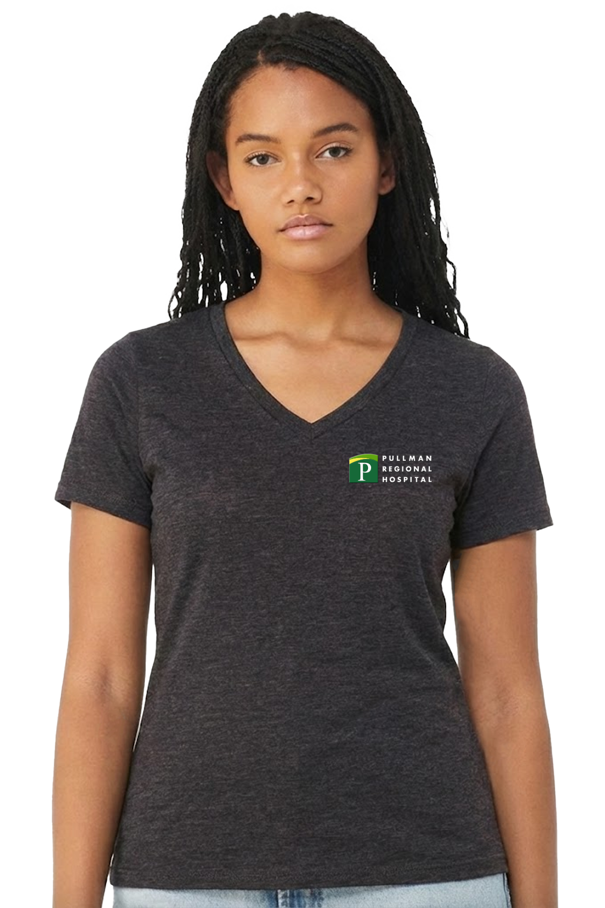 Pullman Regional Hospital Holiday Merchandise Winter 2025 - Ladies Relaxed Triblend V-Neck Tee