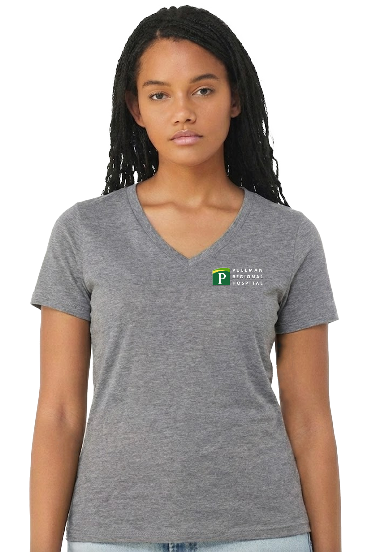 Pullman Regional Hospital Holiday Merchandise Winter 2025 - Ladies Relaxed Triblend V-Neck Tee