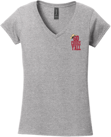 Washington State University Alumni Association Texas Merchandise Fall 2026 - Women's V-Neck Tee (Go Cougs Design)