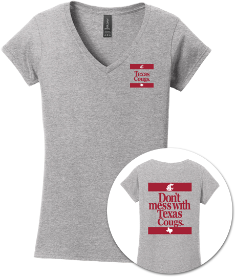 Washington State University Alumni Association Texas Merchandise Fall 2026 - Women's V-Neck Tee (Texas Design)