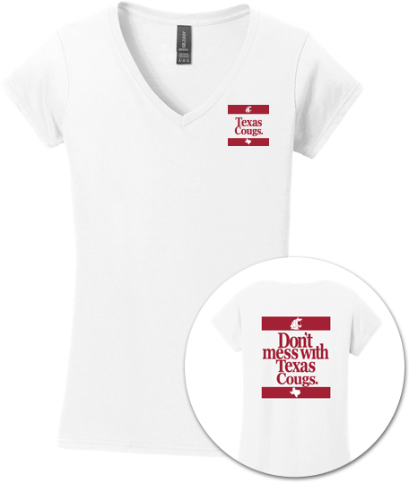 Washington State University Alumni Association Texas Merchandise Fall 2026 - Women's V-Neck Tee (Texas Design)
