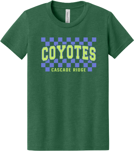 Cascade Ridge Elementary Pop Up Fall 2026 - Youth CVC T-Shirt (Checker Design)