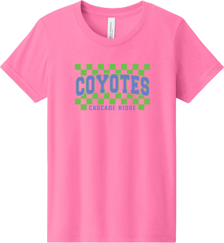 Cascade Ridge Elementary Pop Up Fall 2026 - Youth CVC T-Shirt (Checker Design)