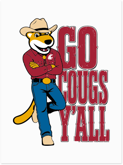 Washington State University Alumni Association Texas Merchandise Fall 2026 - Women's V-Neck Tee (Go Cougs Design)