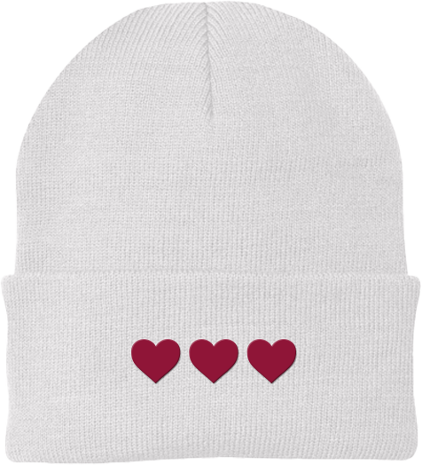 3 Heart Beanie