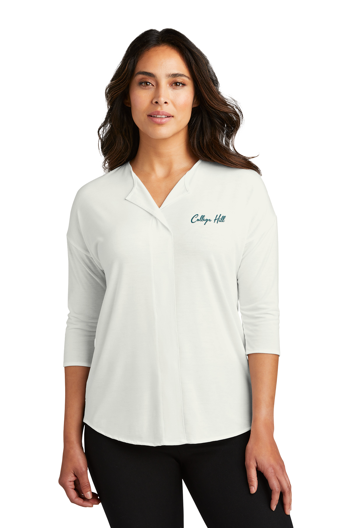 College Hill Corporate Employee Store - Ladies Soft Split Neck Top