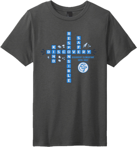 Discovery Elementary School Pop Up Fall 2026 - Youth T-Shirt (Scrabble Design)