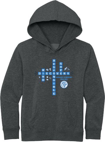 Discovery Elementary School Pop Up Fall 2026 - Youth Hoodie (Scrabble Design)