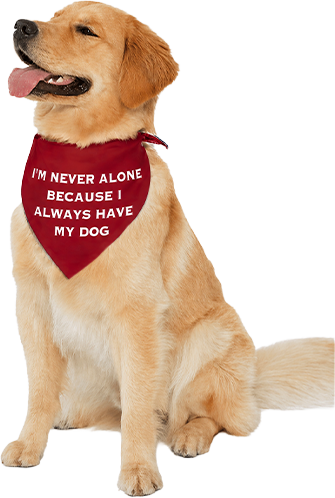 I'm Never Alone Dog Bandana