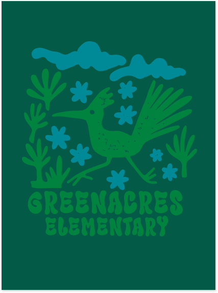 Greenacres Elementary PTA Merchandise Fall 2026 - Women's Heavyweight Tee (Flower Apparel)