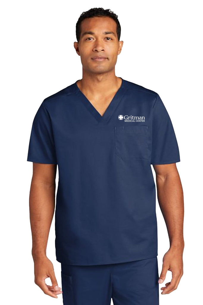 Gritman Medical Center Employee Store May 2024 - WonderWink Unisex V-Neck Scrub Top