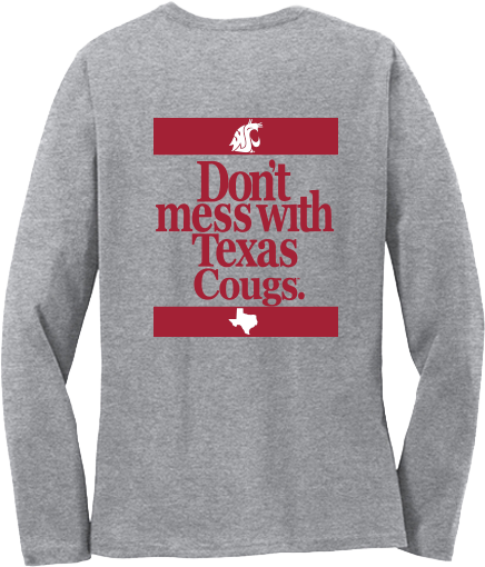 Washington State University Alumni Association Texas Merchandise Fall 2026 - Women's Long Sleeve Tee (Texas Design)