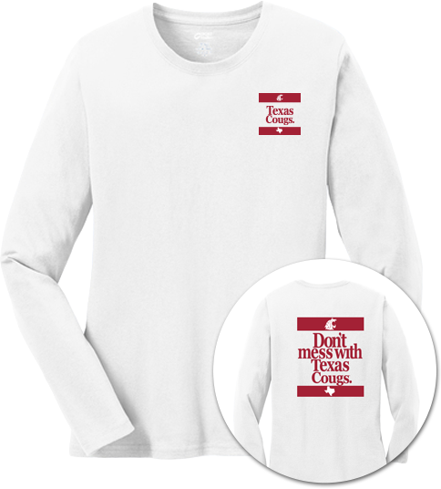 Washington State University Alumni Association Texas Merchandise Fall 2026 - Women's Long Sleeve Tee (Texas Design)