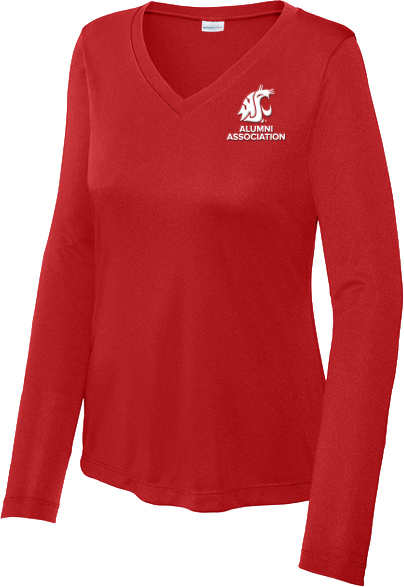 Washington State University Alumni Association Staff Pop Up Summer 2026 - Women's V-Neck  Long Sleeve Tee