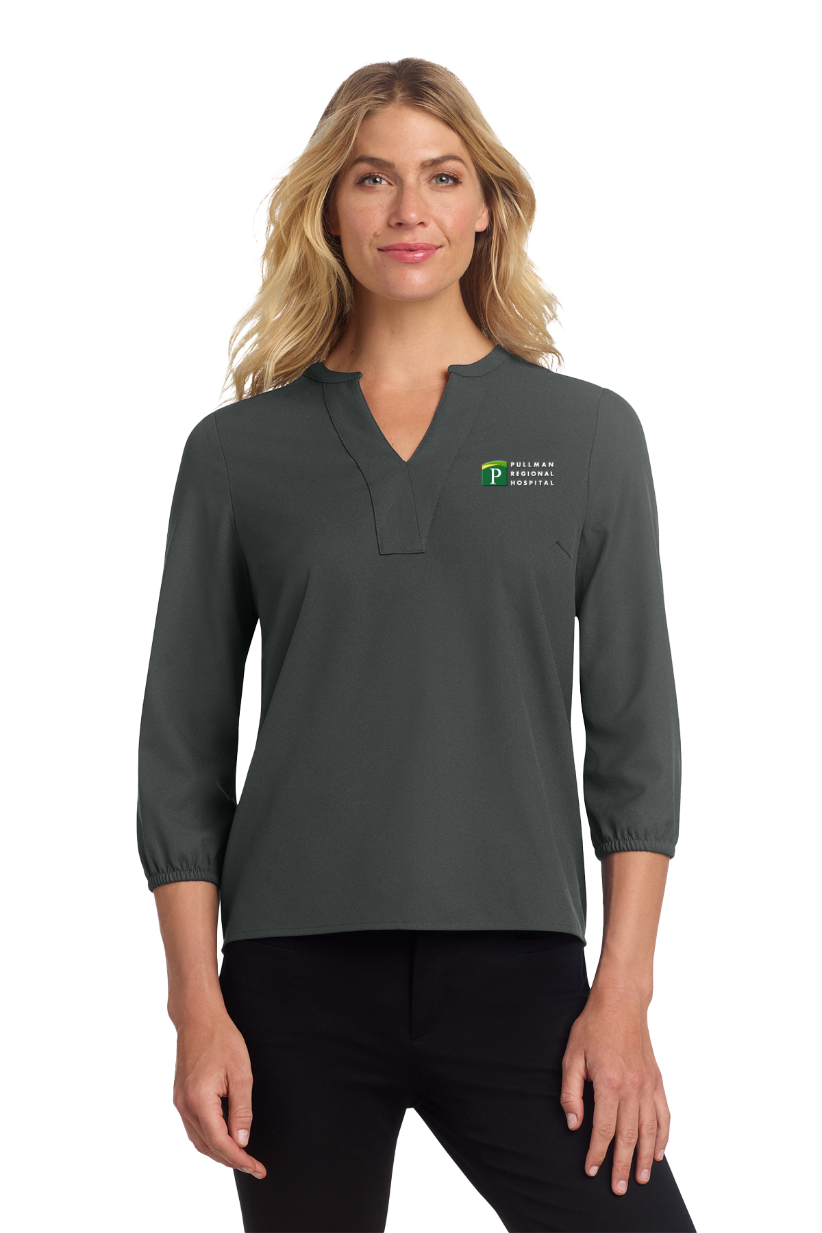 Pullman Regional Hospital Holiday Merchandise Winter 2025 - Mercer+Mettle Ladies Stretch Crepe 3/4-Sleeve Blouse