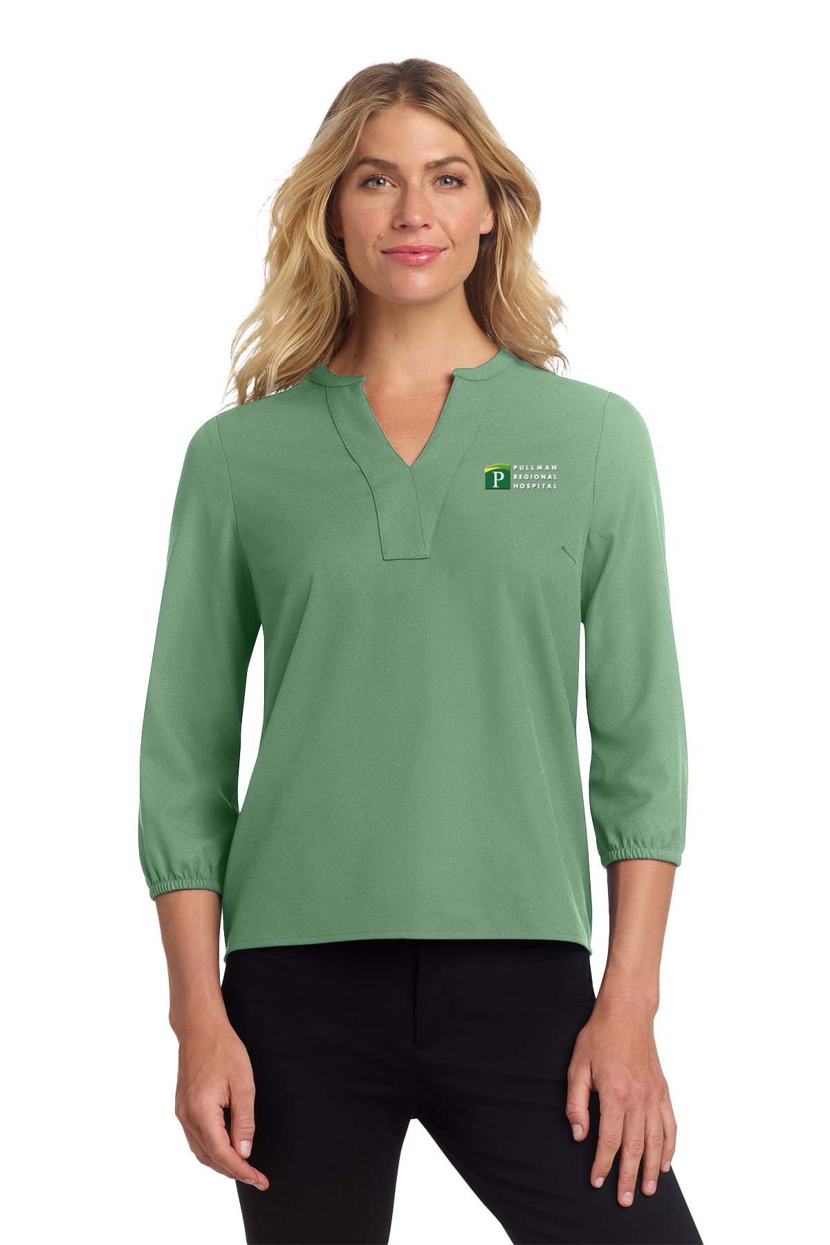 Pullman Regional Hospital Holiday Merchandise Winter 2025 - Mercer+Mettle Ladies Stretch Crepe 3/4-Sleeve Blouse