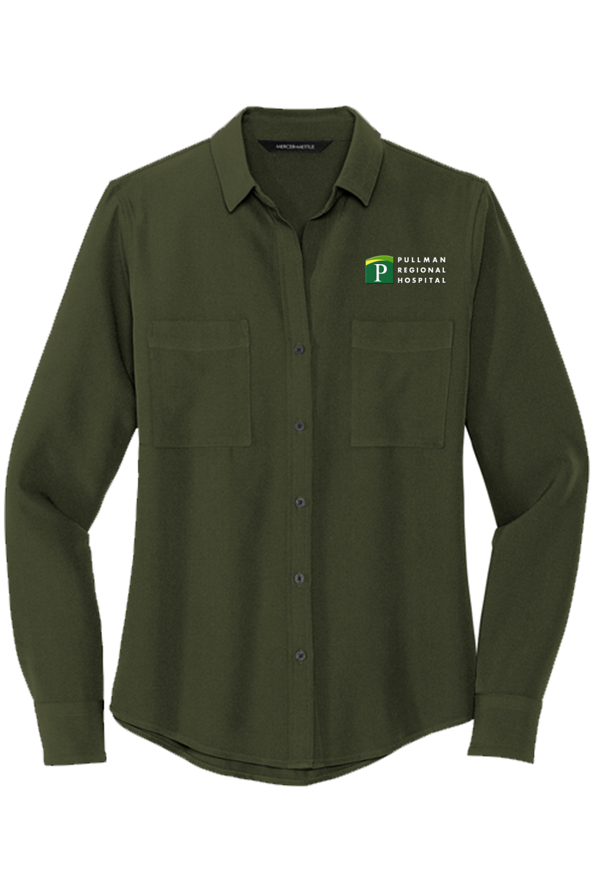 Pullman Regional Hospital Holiday Merchandise Winter 2025 - Mercer+Mettle Ladies Stretch Crepe Long Sleeve Camp Blouse