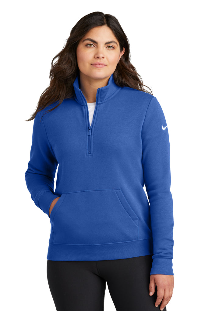 Nike Ladies Club Fleece Sleeve Swoosh 1/2-Zip